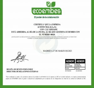 Certificados de Ecoembes y Ecovidrio
